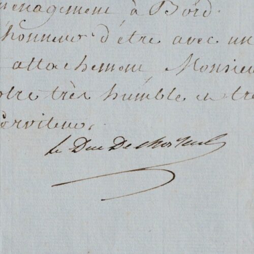 Deux documents signés ou apostillés par le duc de Choiseul