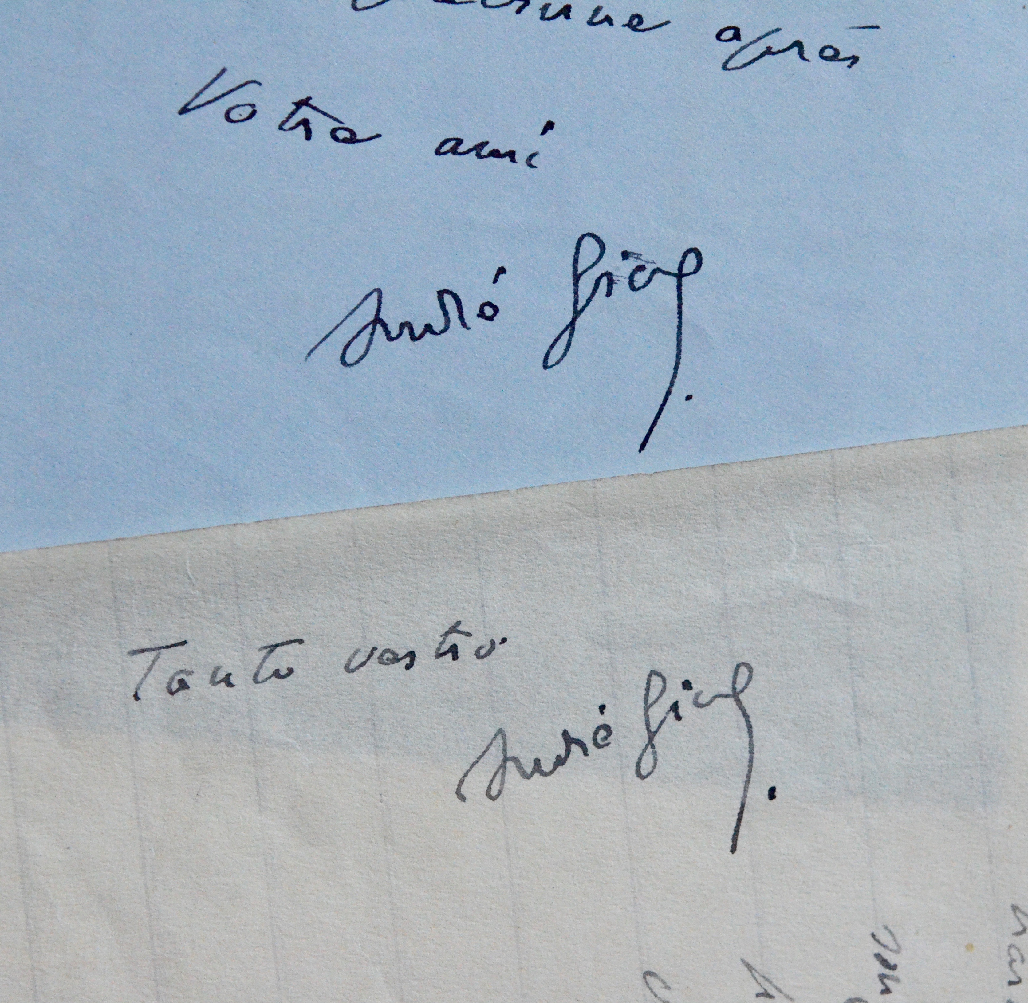 2 belles lettres d’André Gide à propos des Décades de Pontigny et des Faux-Monnayeurs