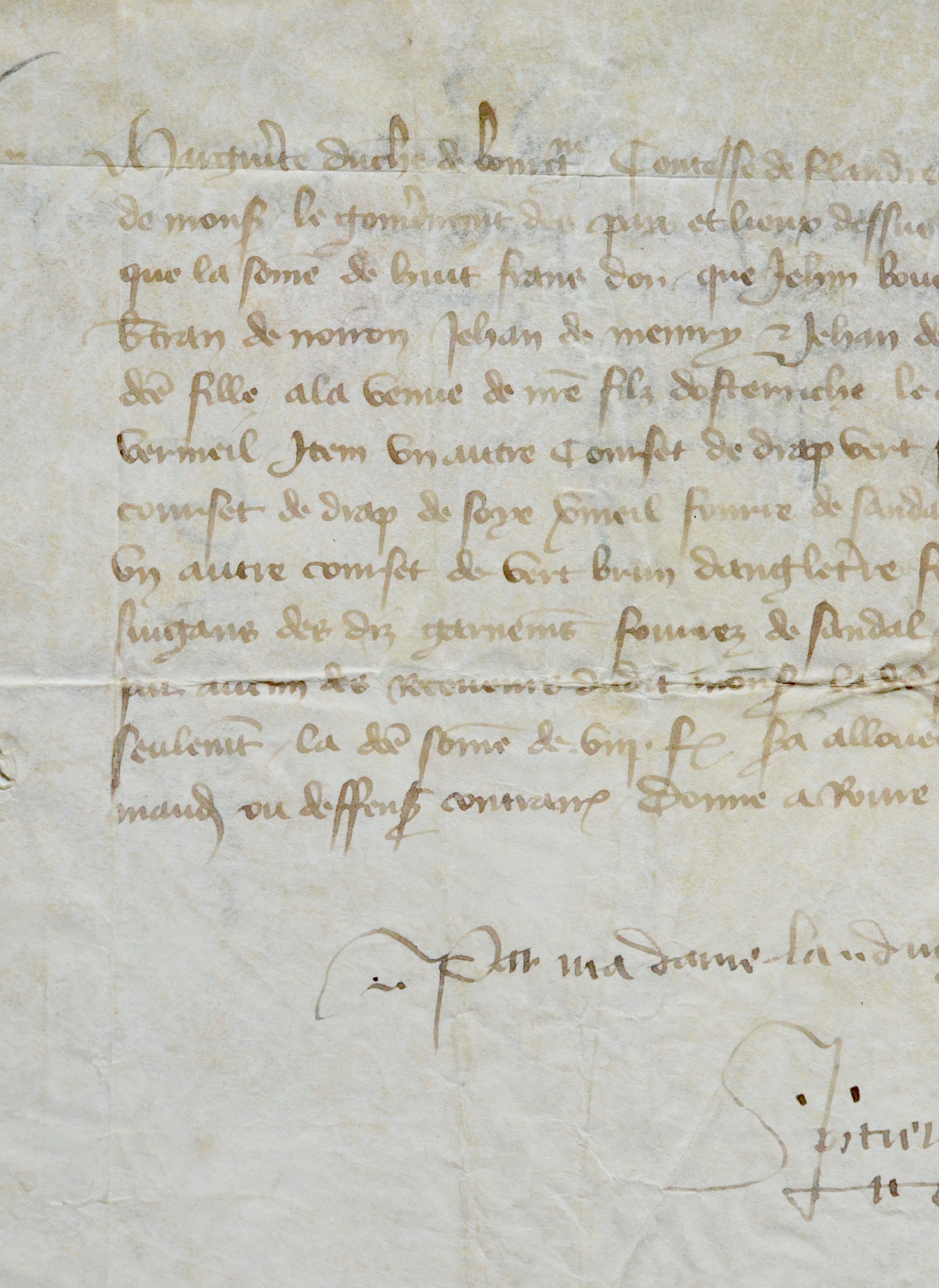 1392 : liste des vêtements précieux commandés par la duchesse de Bourgogne Marguerite de Flandre
