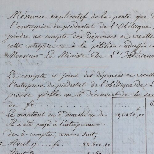Dossier sur l'affaire du piédestal de l'Obélisque de Luxor, de la place de la Concorde