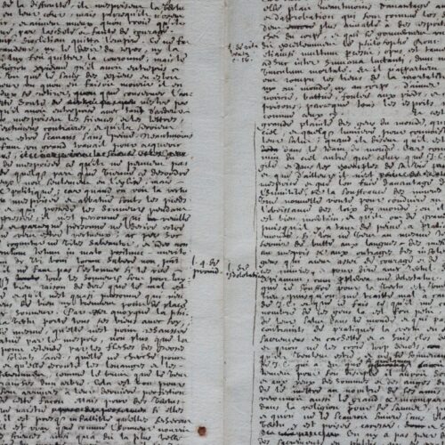 Belle homélie manuscrite de la fin du XVIIe siècle : "Recumbe in novissimo loco"