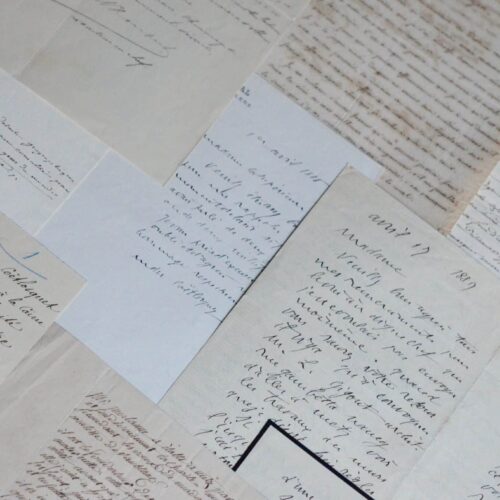 Ensemble de 9 lettres et documents sur la Moselle, fin XVIIIe-début XXe.
