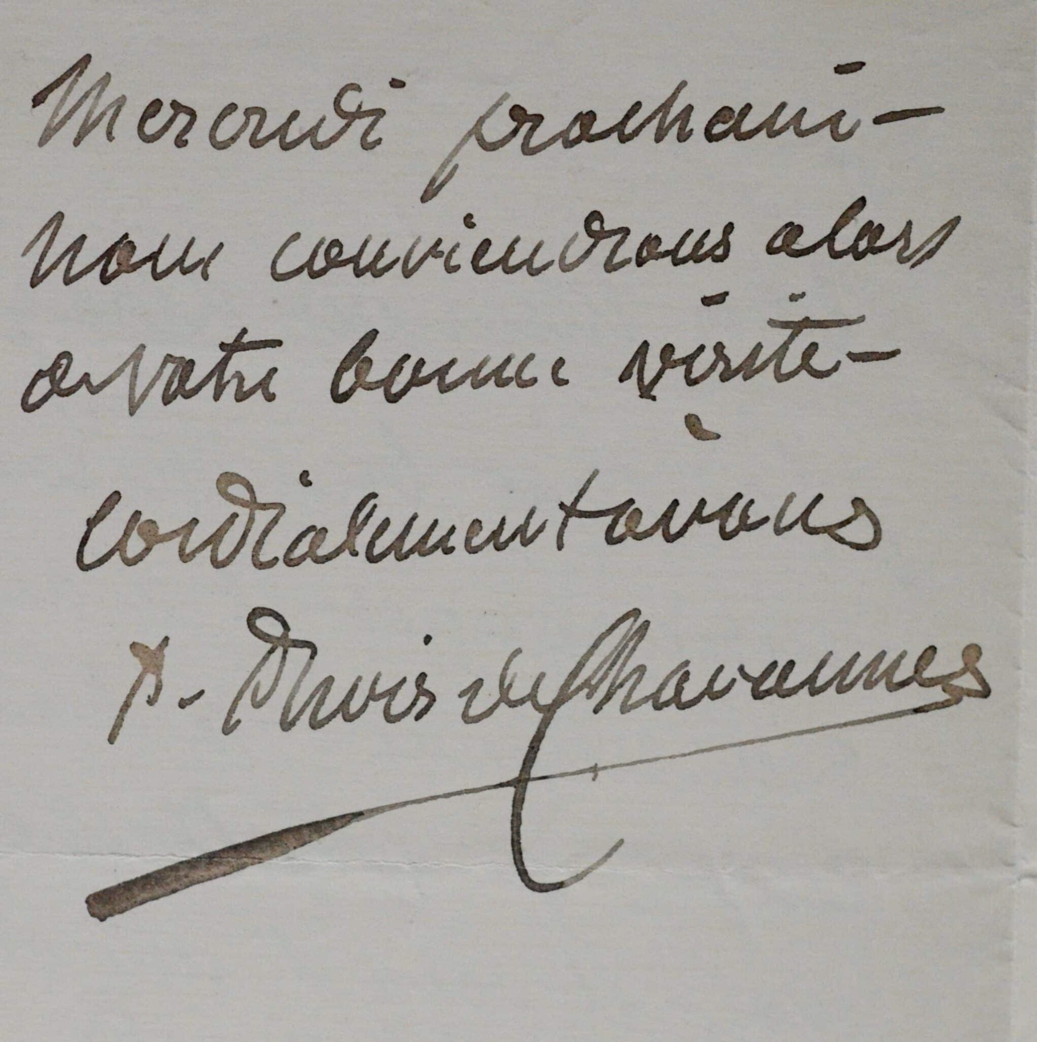 Puvis de Chavannes offre son ordonnance médicale à un ami