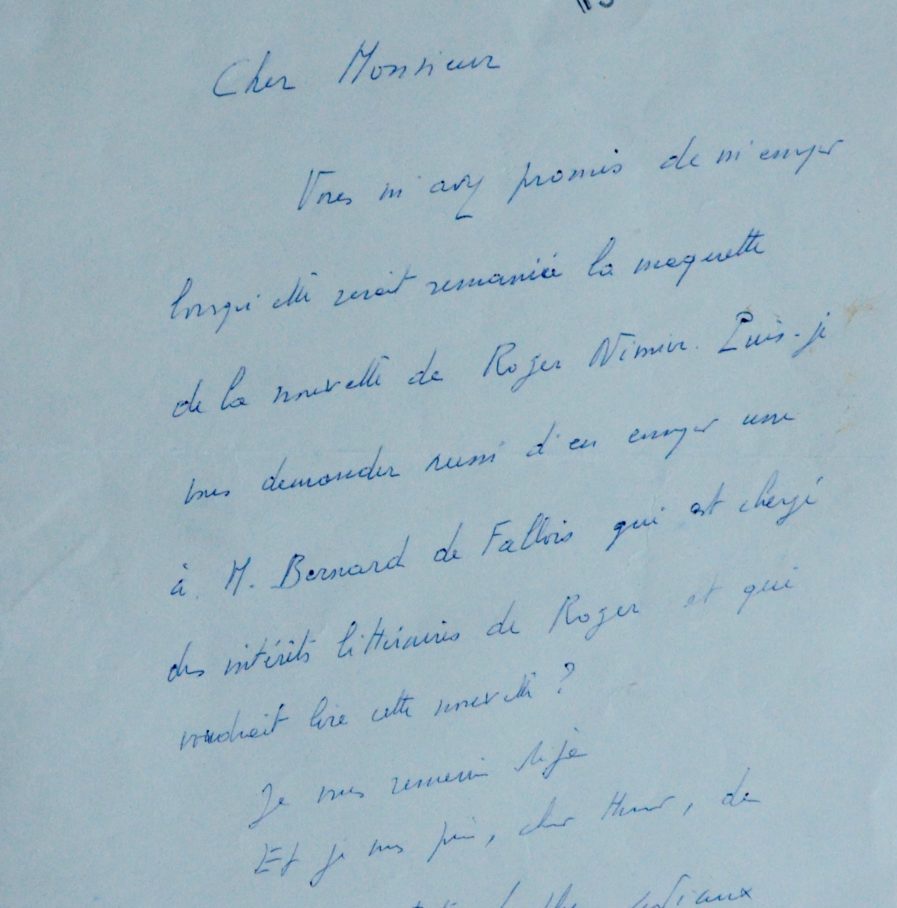 Lettre autographe signée à l'auteur Auguste Le Breton by MARCEL CARNE