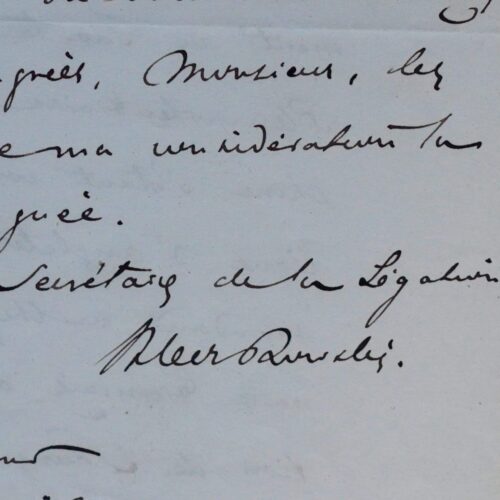 Lettre de Michel Kleczkowski pendant l'expédition de Chine sur la défense de Shanghaï