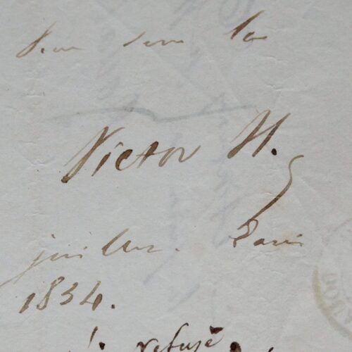 A very long, 7-page letter from Victor Hugo requesting the release of his friend Antony Thouret