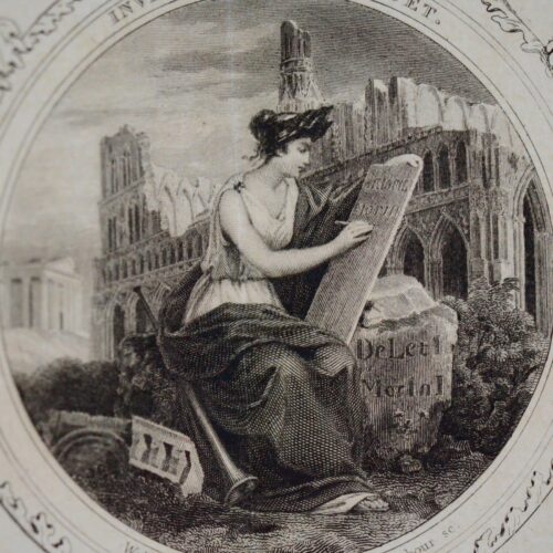 Superbe diplôme de membre de la Société des Antiquaires de la Morinie