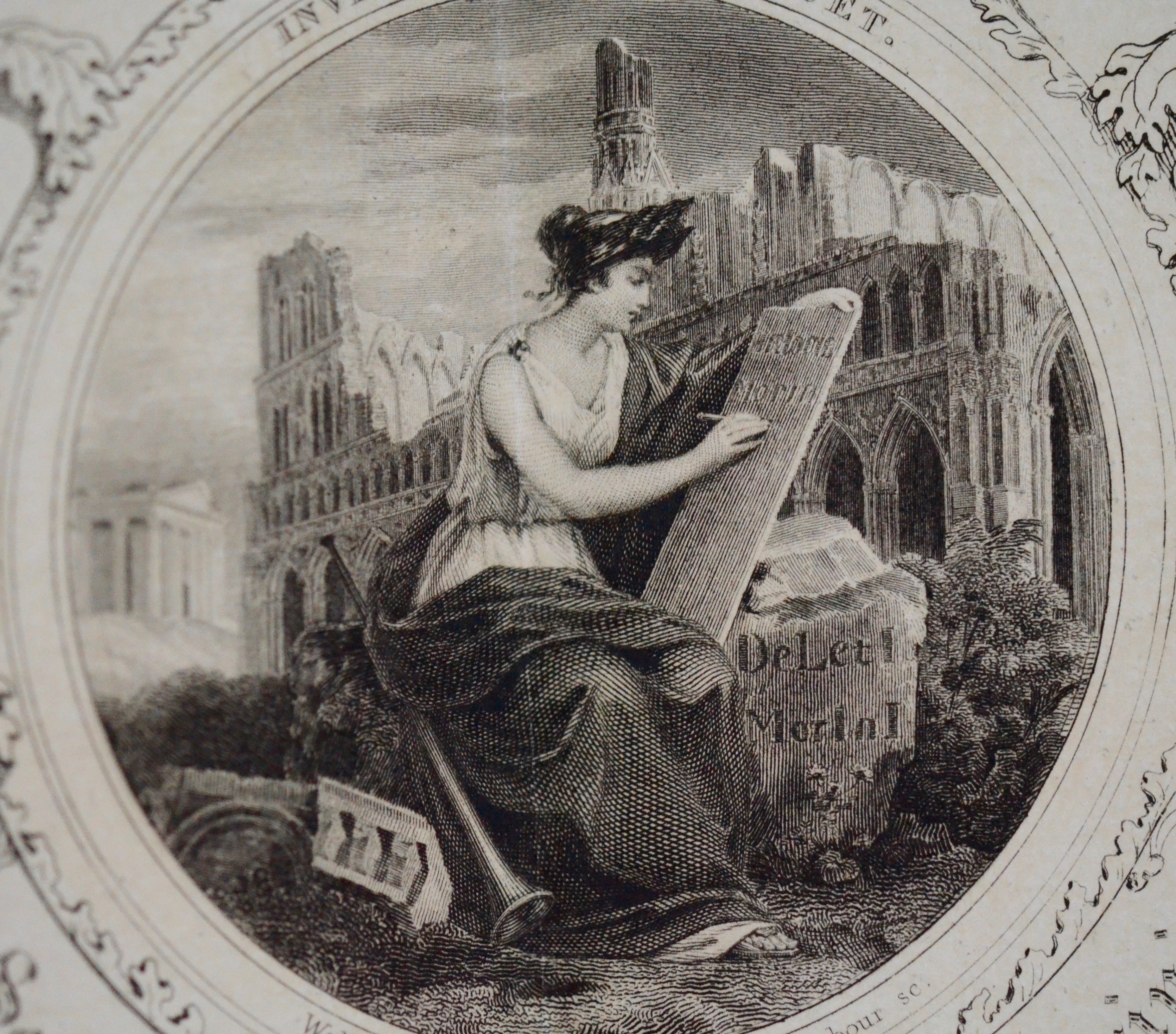 Superbe diplôme de membre de la Société des Antiquaires de la Morinie