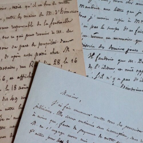 3 lettres de Lamennais proférant de lourdes menaces