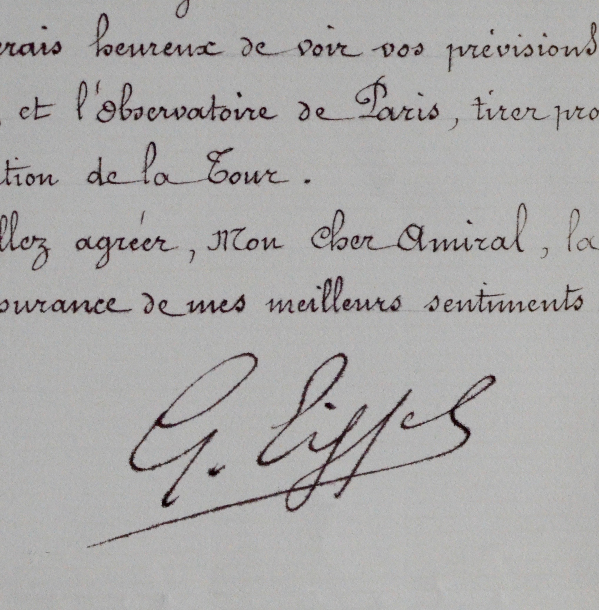 Superbe lettre de Gustave Eiffel sur laboratoires scientifiques de la Tour Eiffel
