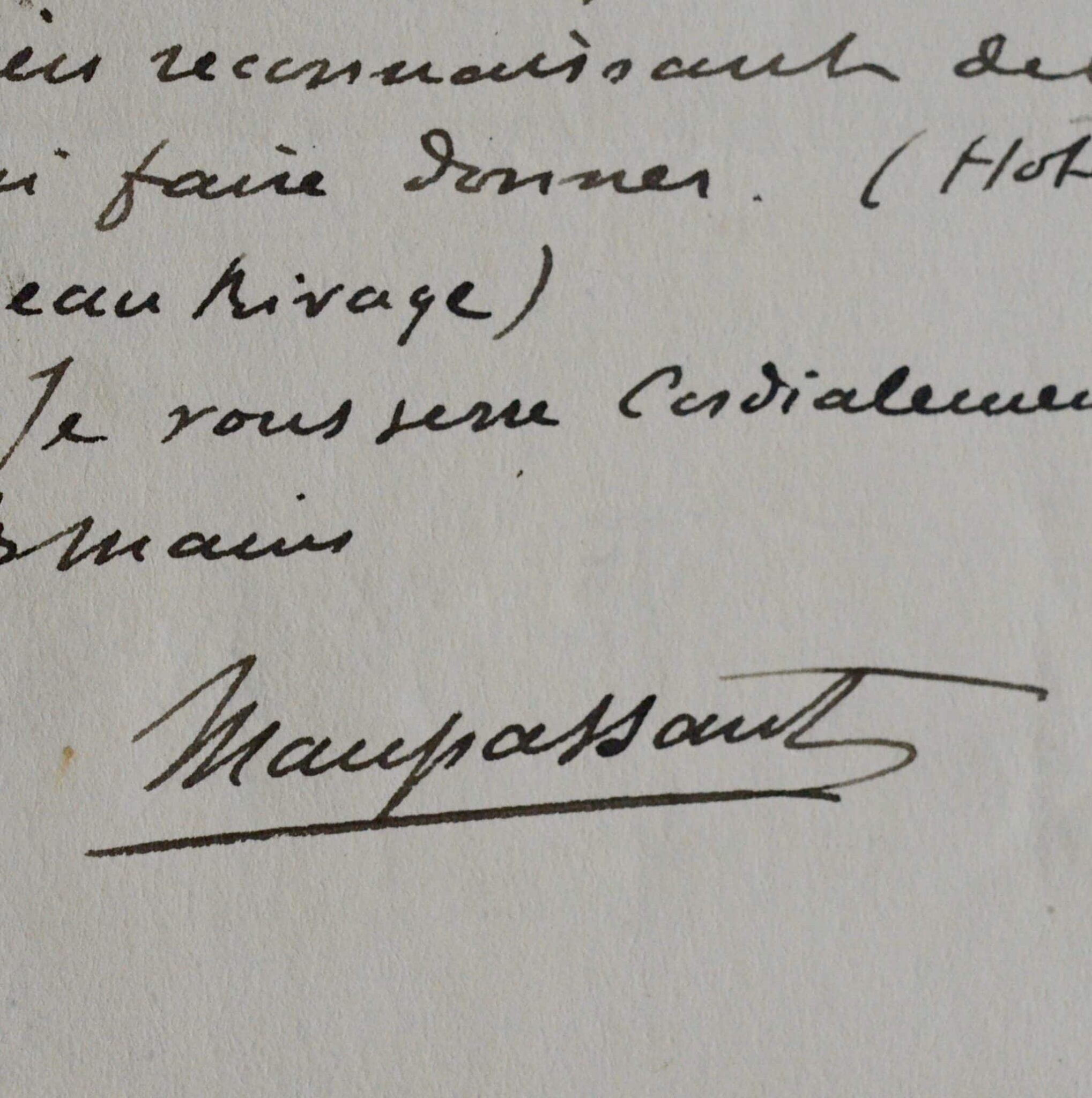 Maupassant demande un abonnement au Cercle Nautique pour le comte Aldrovandi