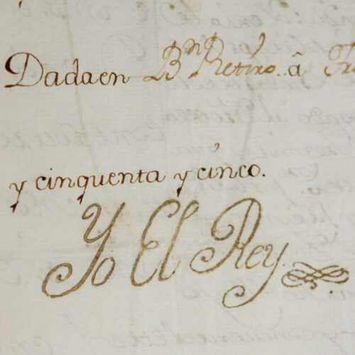 Ordonnance de naturalisation d'un argentin, signée de la griffe du roi Ferdinand VI