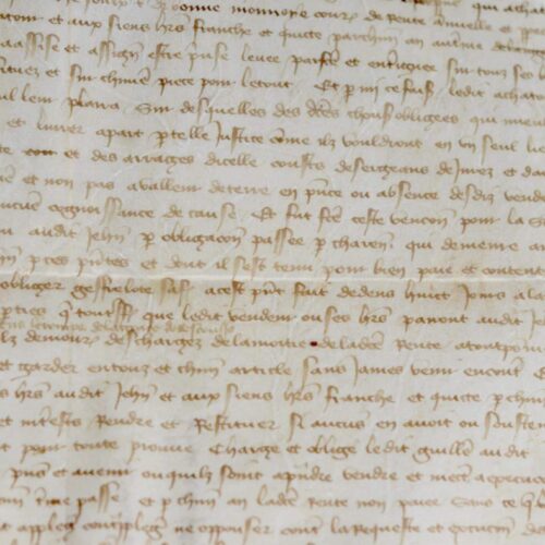1401 : belle charte concernant Jehan de La Fléchère de La Jacopière, à Craon (en Mayenne)