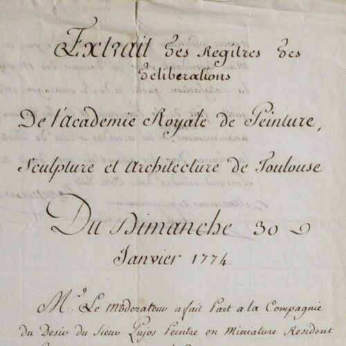 Le miniaturiste André Pujos reçu à l'Académie de peinture de Toulouse