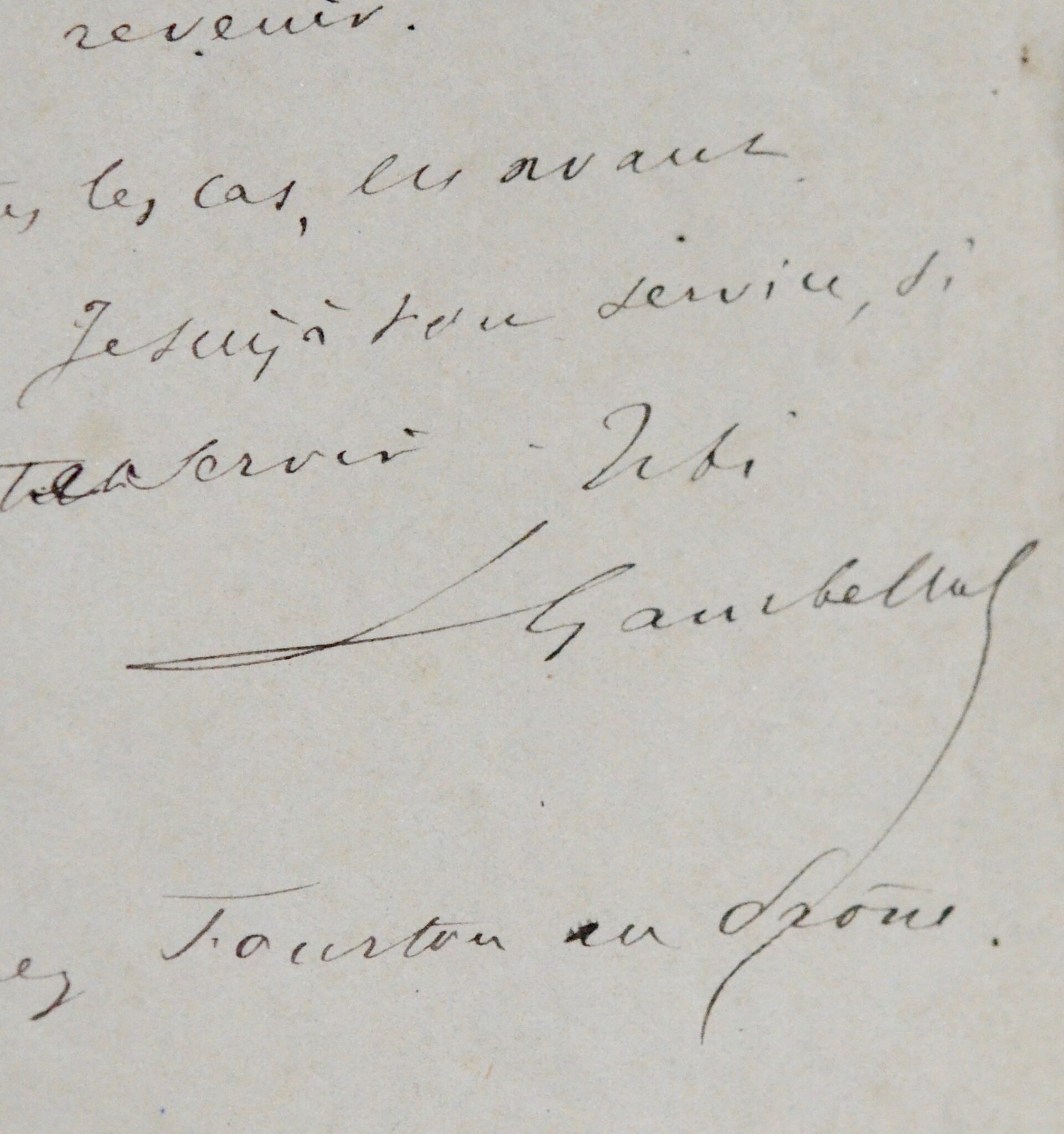 Jolie lettre politique de Léon Gambetta « à cœur vaillant, rien d’impossible »