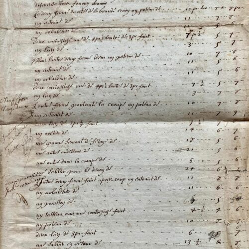 Mémoire sur les travaux de charpente de l'hôtel de Dangeau, à Versailles, au début du XVIIIe siècle
