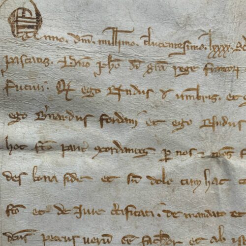 Rare charte de 1292 sous Philippe le Bel concernant une propriété dans les Cévennes