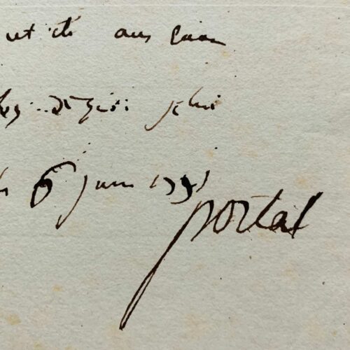 Certificat de maladie urinaire dressé par le baron Antoine Portal, pour le chevalier de Damas