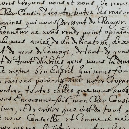 Rare lettre entièrement autographe de Roger de Bussy-Rabutin