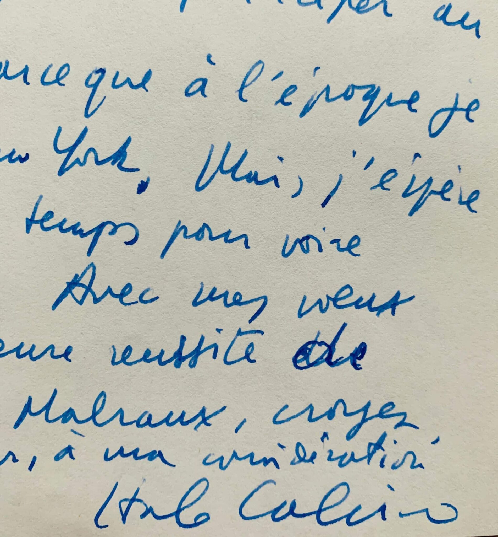 Italo Calvino ne pourra participer à l’hommage à Malraux