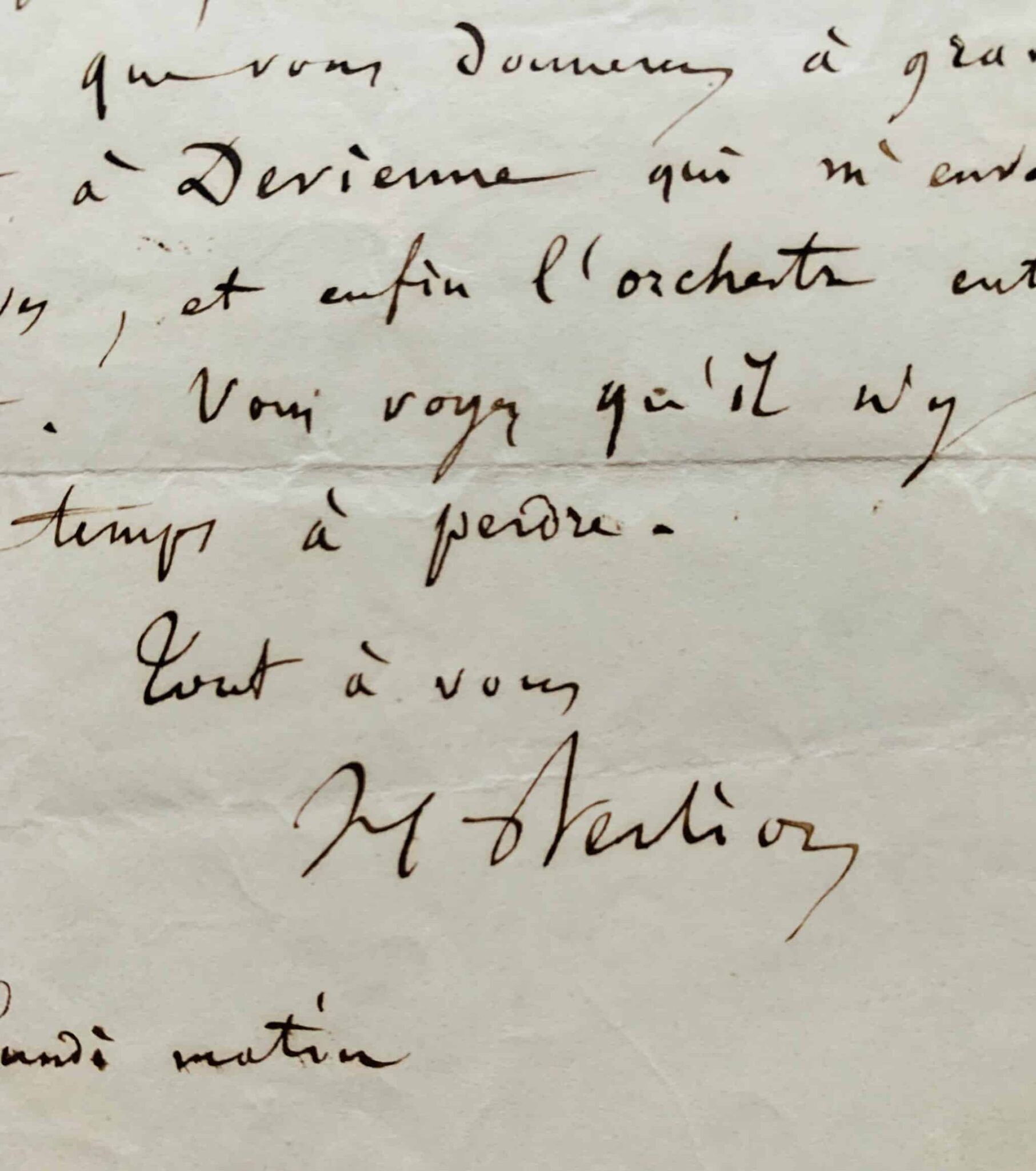 Berlioz donne des instructions à son copiste