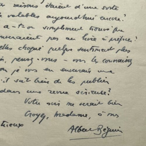 Albert Béguin défend un texte de Bernanos sur le ghetto de Varsovie