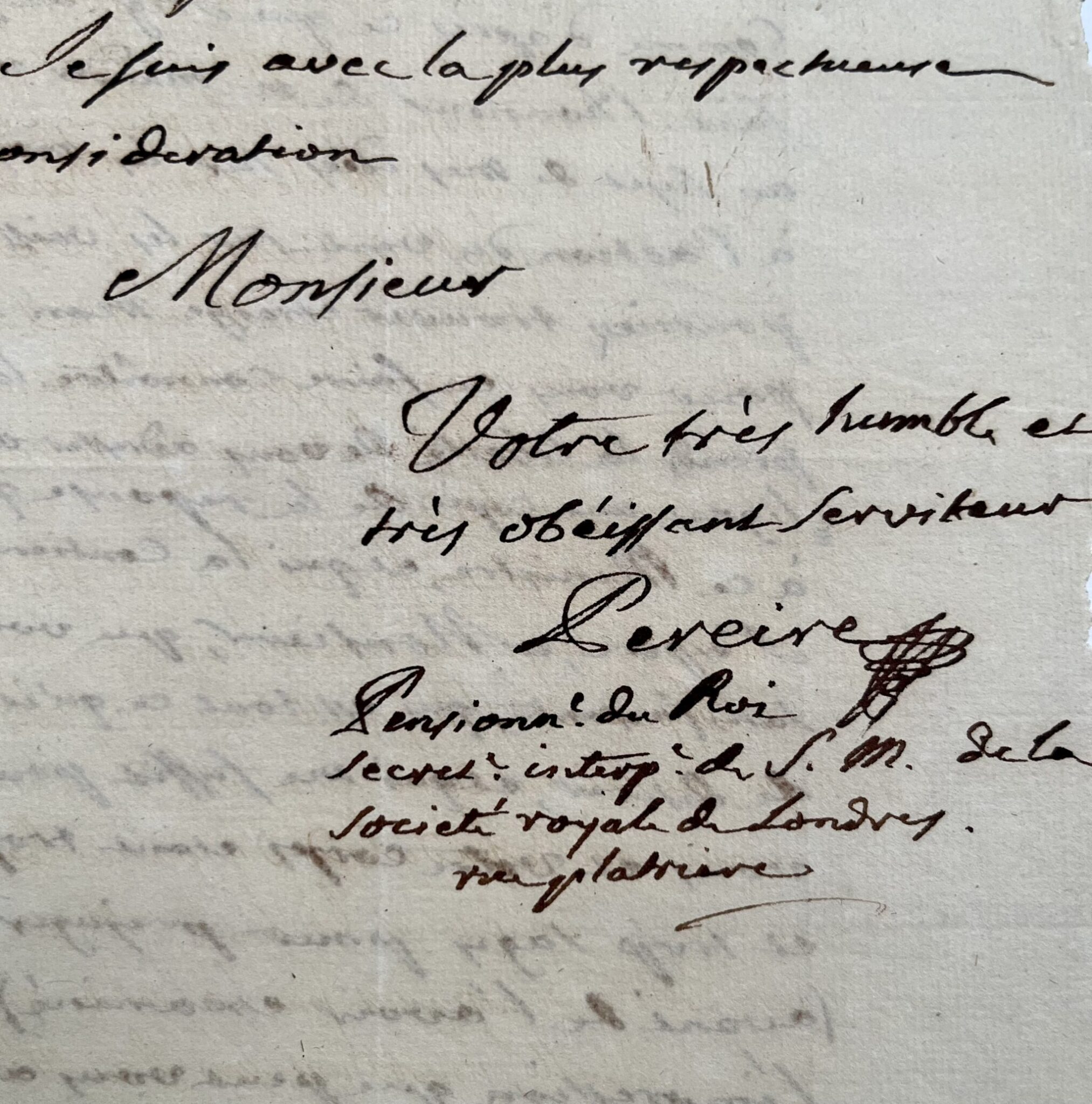 Rare lettre de Jacob Rodrigue Pereire, précurseur de l’éducation des sourds, sur un problème scientifique