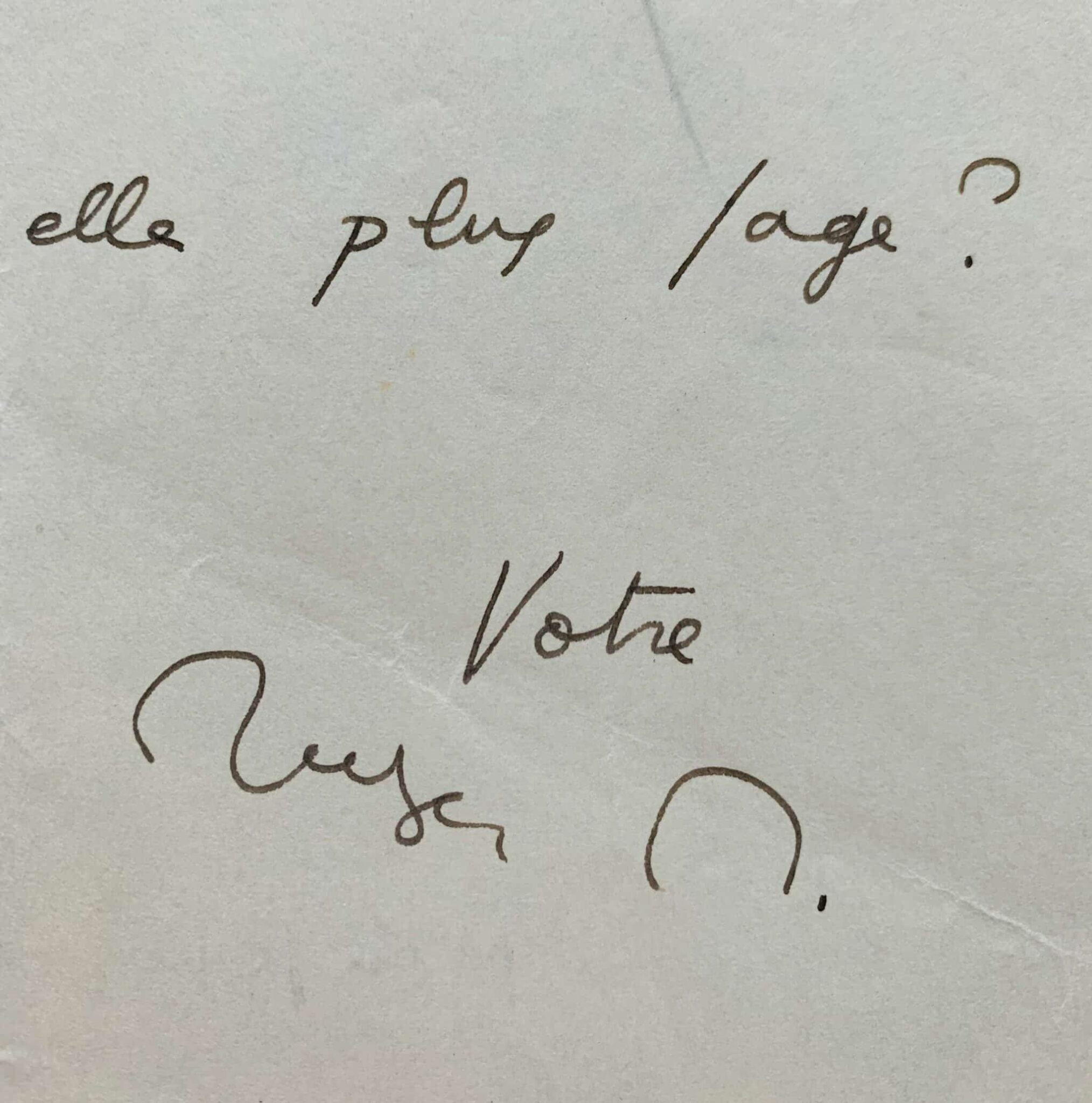 Ironique lettre de Roger Nimier à Jacques Chardonne