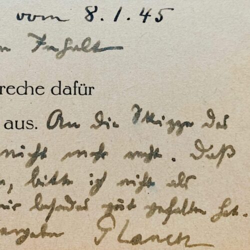 Max Planck évoque une esquisse du peintre Fritz Reusing avec son éditeur Keiper