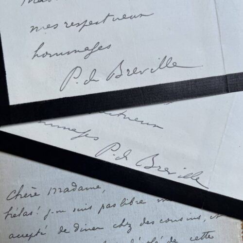 3 lettres de Pierre de Bréville à Mme Lalo
