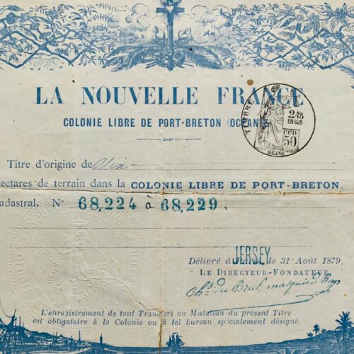 Rare action de la colonie libre de la Nouvelle France en Papouasie Nouvelle-Guinée