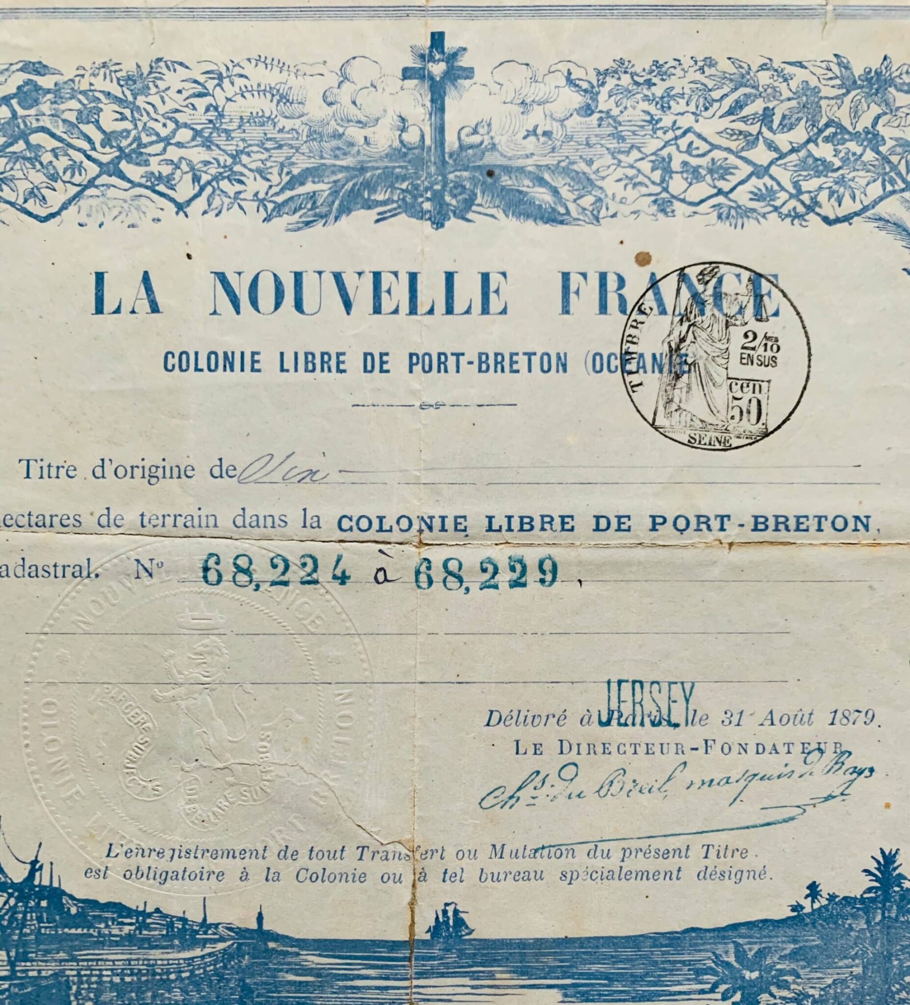 Rare action of the free colony of New France in Papua New Guinea