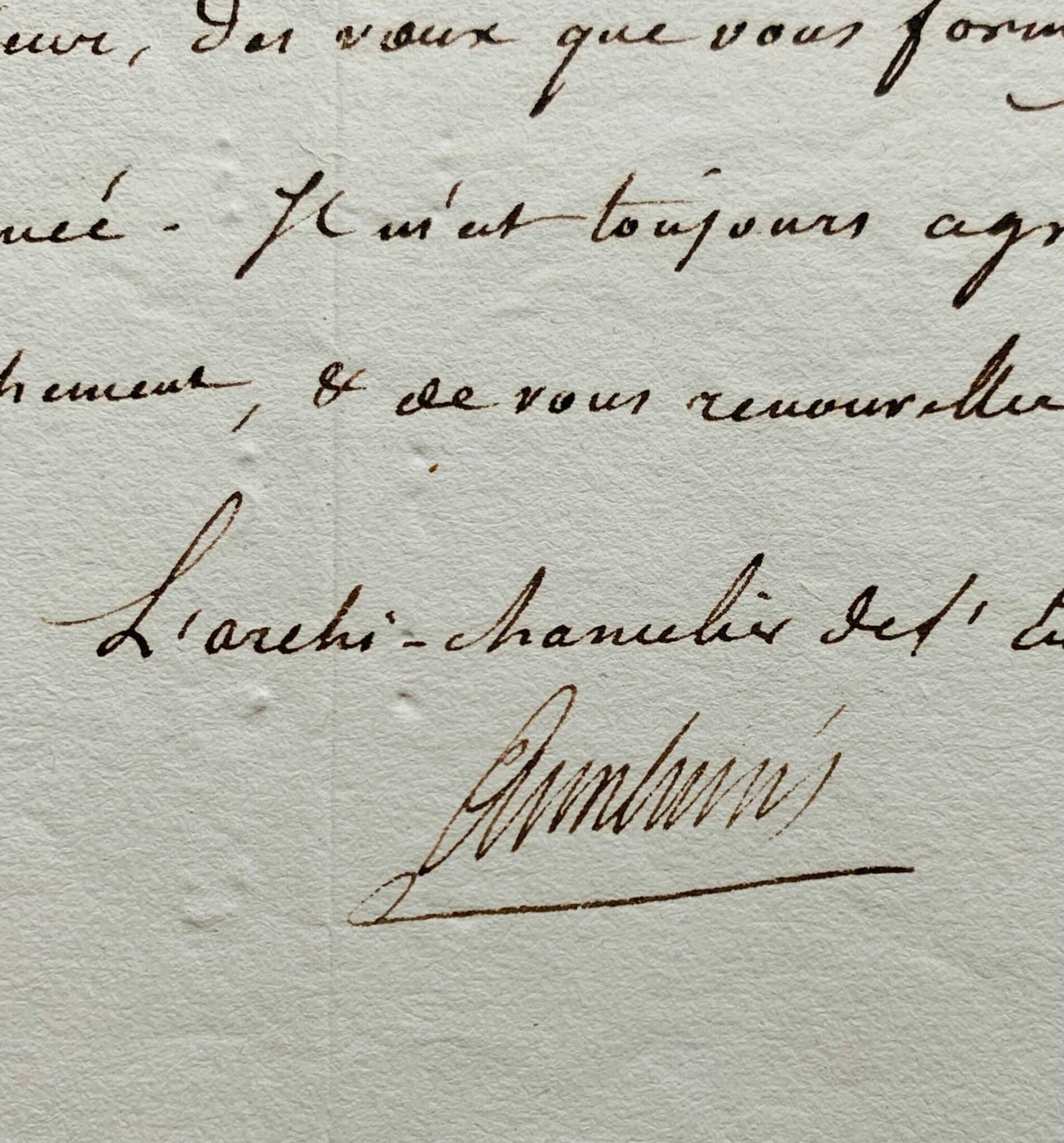 Les voeux de Cambacérès pour 1806