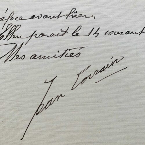 5 lettres de Jean Lorrain écrites quelques jours avant son décès