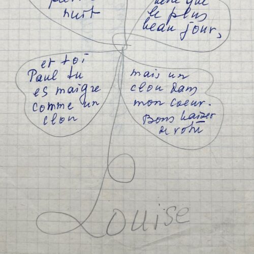 Un hermoso poema de Louise de Vilmorin para Micheline y Paul Meurisse, en un trébol