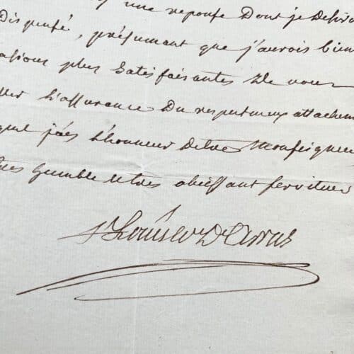 3 lettres de l'évêque d’Arras, Mgr de Conzié, en exil avec le comte d’Artois