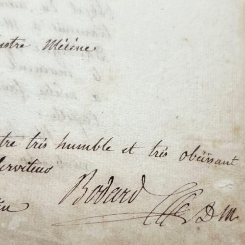 Le botaniste Pierre-Henri-Hippolyte Bodard réclame une hausse de sa gratification annuelle