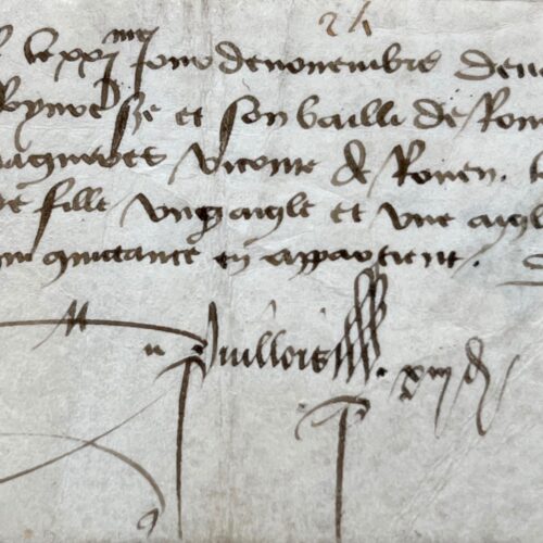 Rare reçu de chasse daté de 1449 pour "un aigle et une aiglesse"