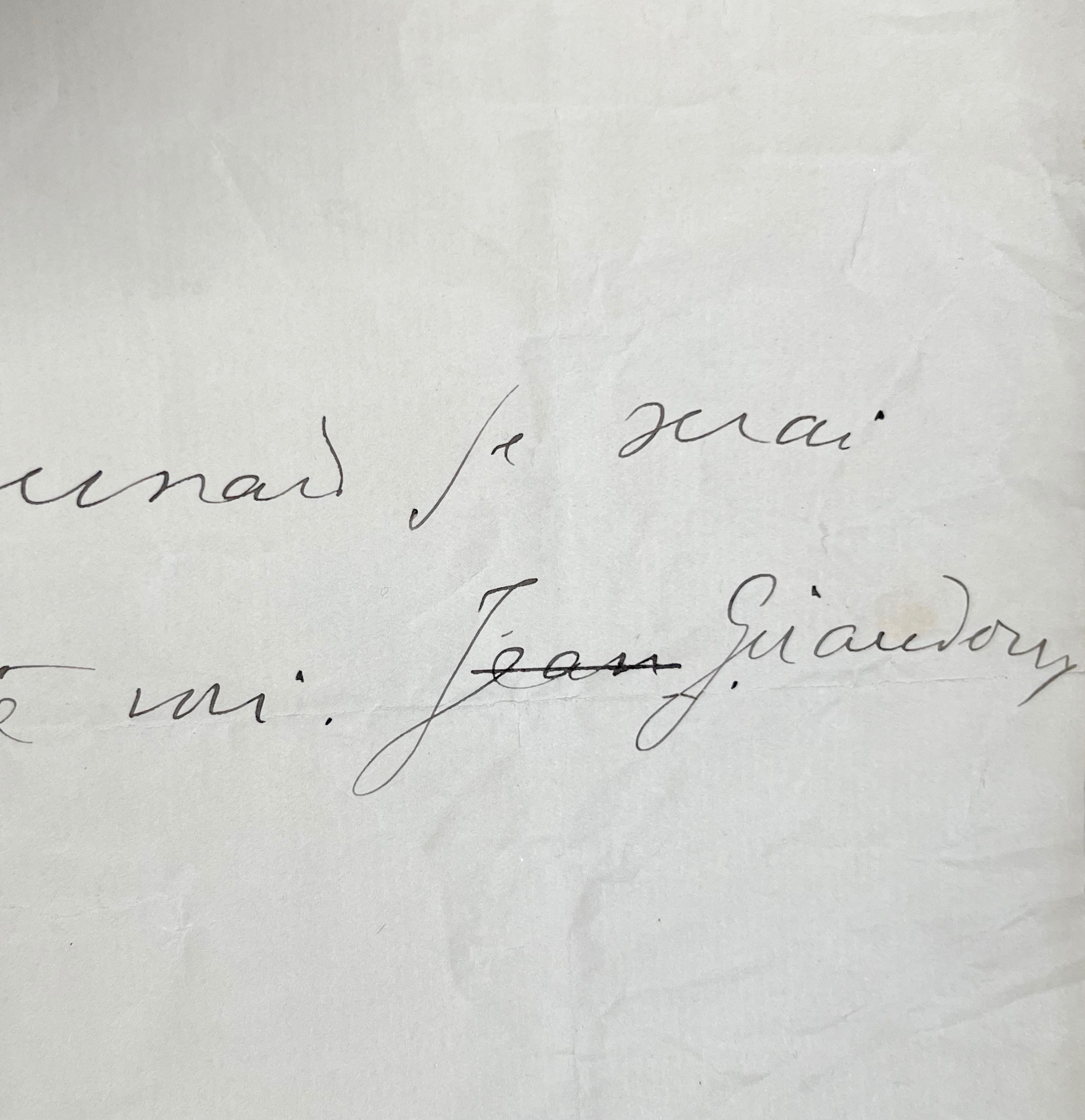 Quelques mots de Jean Giraudoux du 1er septembre 1939