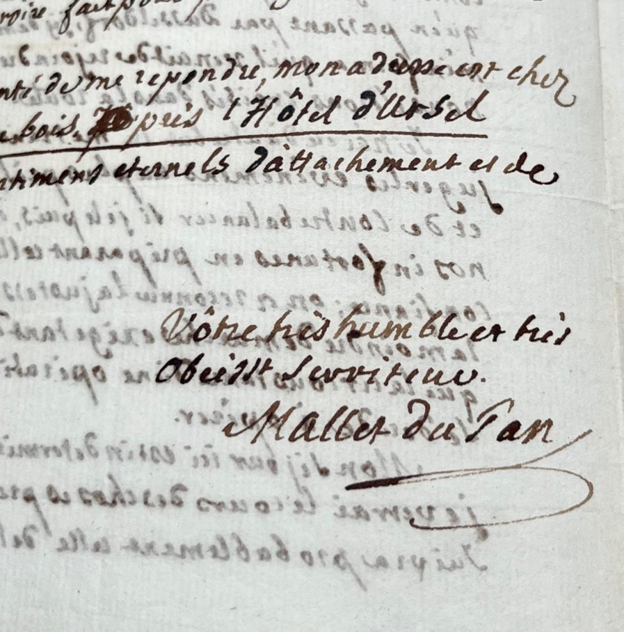5 lettres de Jacques Mallet du Pan, écrites en 1793, sur les évènements