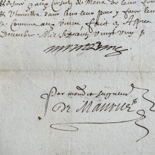 Ordre aux consuls de Saint-Julien-en-Beauchêne (Hautes-Alpes) de fournir des vivres et le logis