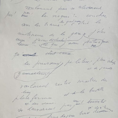 Page autographe du manuscrit D'Un château l'autre, de Céline