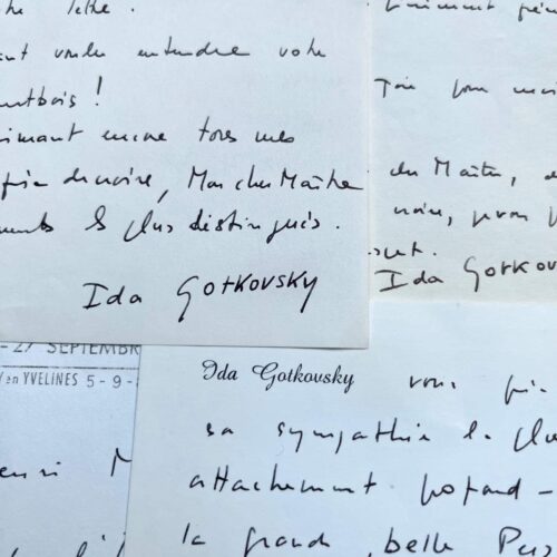 3 lettres musicales de la compositrice et pianiste Ida Gotkovsky