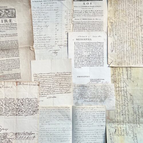 11 documents concernant Bordeaux et la Gironde, du XVIIe au XIXe siècle