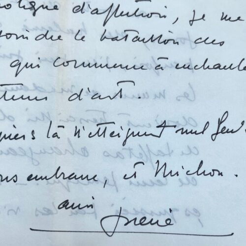Una hermosa y muy larga carta poética de Pierre Balmain, escrita desde Marrakech