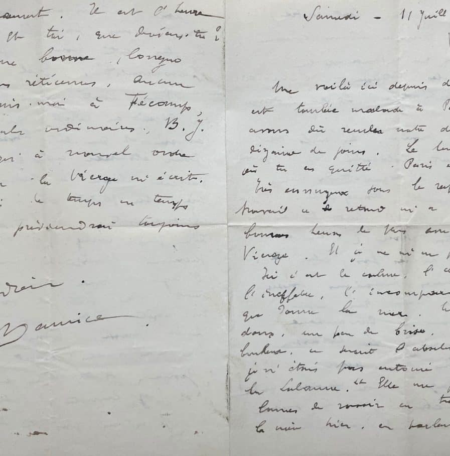 Lettre Autographe Signée Maurice LEBLANC (créateur D'Arsène Lupin) – 2 Pages