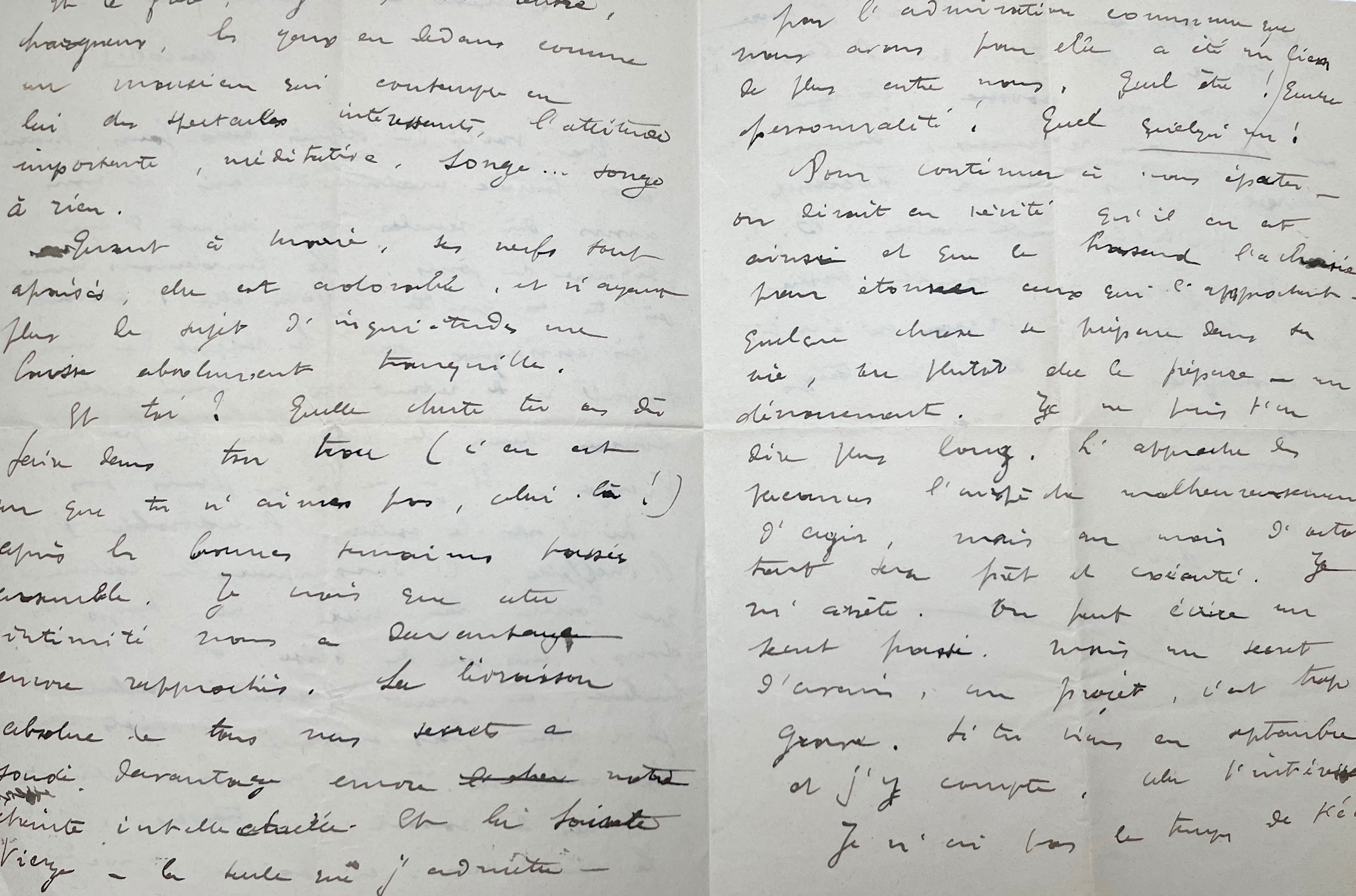 Superbe lettre amicale, intime et mystérieuse de Maurice Leblanc, le père d’Arsène Lupin