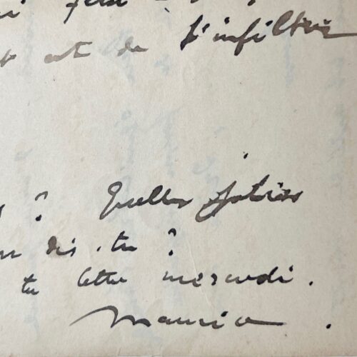 Belle lettre d'encouragement littéraire de Maurice Leblanc
