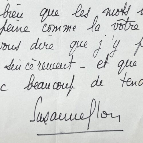 Émouvante lettre de condoléances de Suzanne Flon après le décès de Paul Meurisse