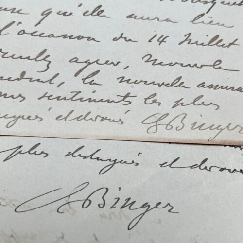 Una serie di due lettere dell'esploratore Gustave Binger